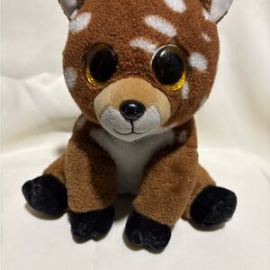Ty Brown and White Stuffed Animal with Black Paws